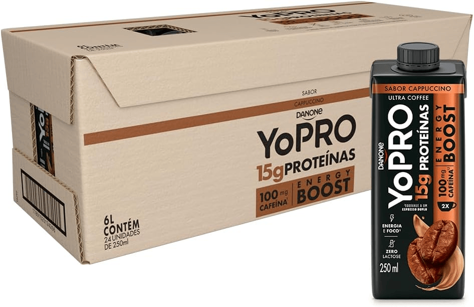 YoPro 15-pack Energy Boost UHT Capuccino