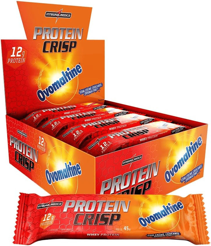 Integralmedica - Barra de Proteína Whey Protein Crisp Bar Ovomaltine - 12 Unidades